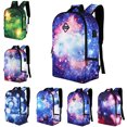 thumbnail image 2 of School Bag Fashion Starry Sky Pattern Travel Backpack with USB Charging Port, 2 of 2
