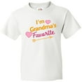 thumbnail image 3 of Inktastic I'm Grandma's Favorite with Arrow and Hearts in Pink Youth T-Shirt, 3 of 5
