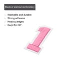 thumbnail image 3 of Uxcell Number Patches Embroidered Decorative Repair Patches Iron on Patches 1 Pink 2" Height for Clothing 10Pcs, 3 of 5