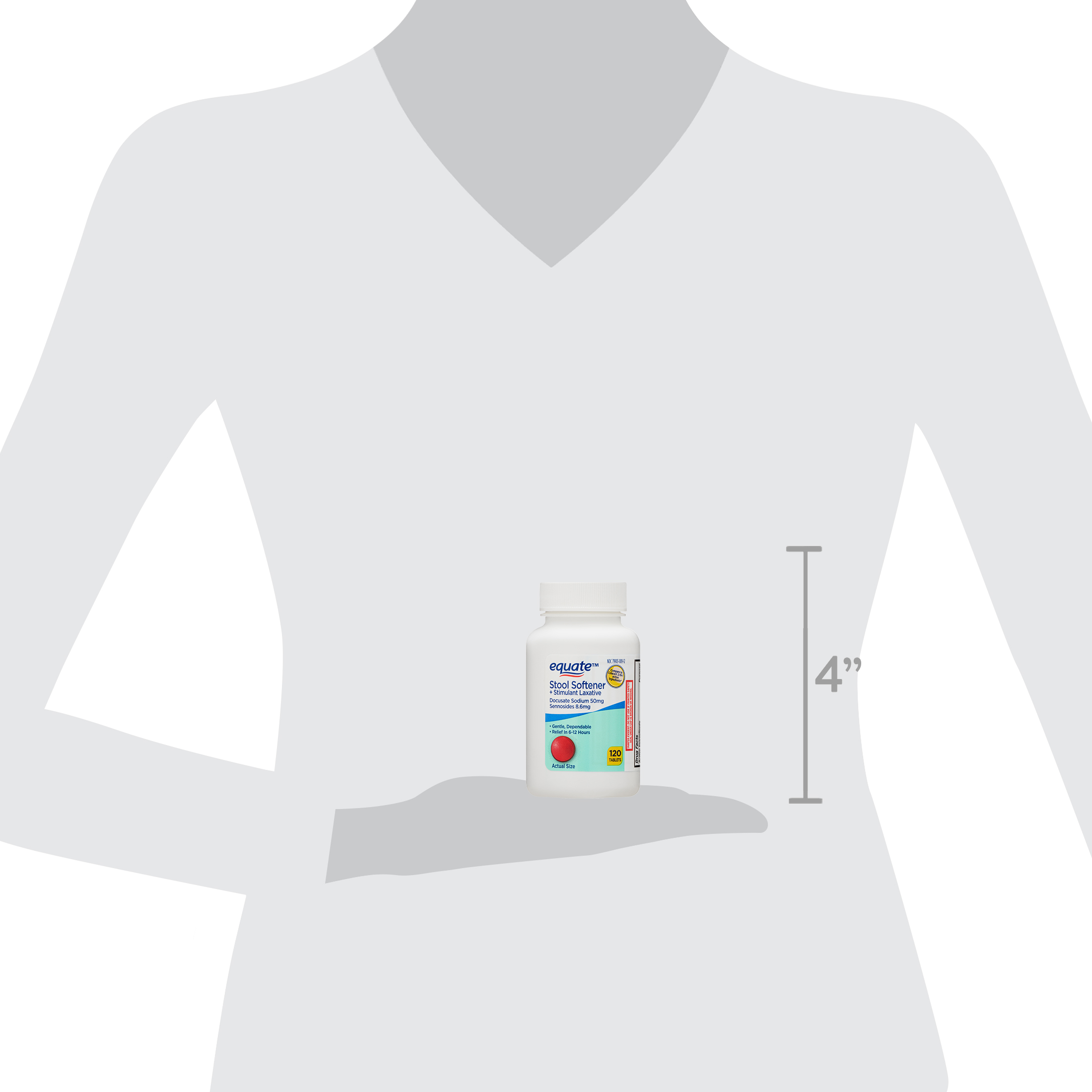 Tabletas Laxantes con Ablandador de Heces para Estreñimiento, 120 unidades, comparable al ingrediente activo de Colace 2-IN-1 8