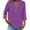 Dark Purple, variant on WTOBBY Women's Loose Fit V-Neck Button Down 3/4 Sleeve Tops, Cute Solid Summer Beach Tee Shirts, Casual Linen Blouse for Comfortable Wear,Beige L