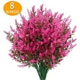 thumbnail image 2 of Dtydtpe 8 Bundles Artificial Lavender Flower Outdoor Flowers For Decoration UV Resistant Hanging Canopy Colorful Flowers Plants Garland Bush Silk Flower Arrangements for Cemetery Dried B, 2 of 2