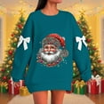 thumbnail image 2 of LEBONYARD Women's New Christmas Style Christmas Printing Round Neck Pullover Long Sleeve Comfortable Colourful Christmas Top, 2 of 5