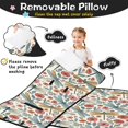 thumbnail image 3 of Pioneer Flower Floral Print Pattern Toddler Nap Mat for Teens Preschool Daycare, Teens Sleeping Mat Bag, Toddler Sleeping Bag with Pillow, 3 of 6