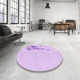 thumbnail image 4 of Ahgly Company Machine Washable Indoor Square Transitional Heliotrope Purple Area Rugs, 8' Square, 4 of 7