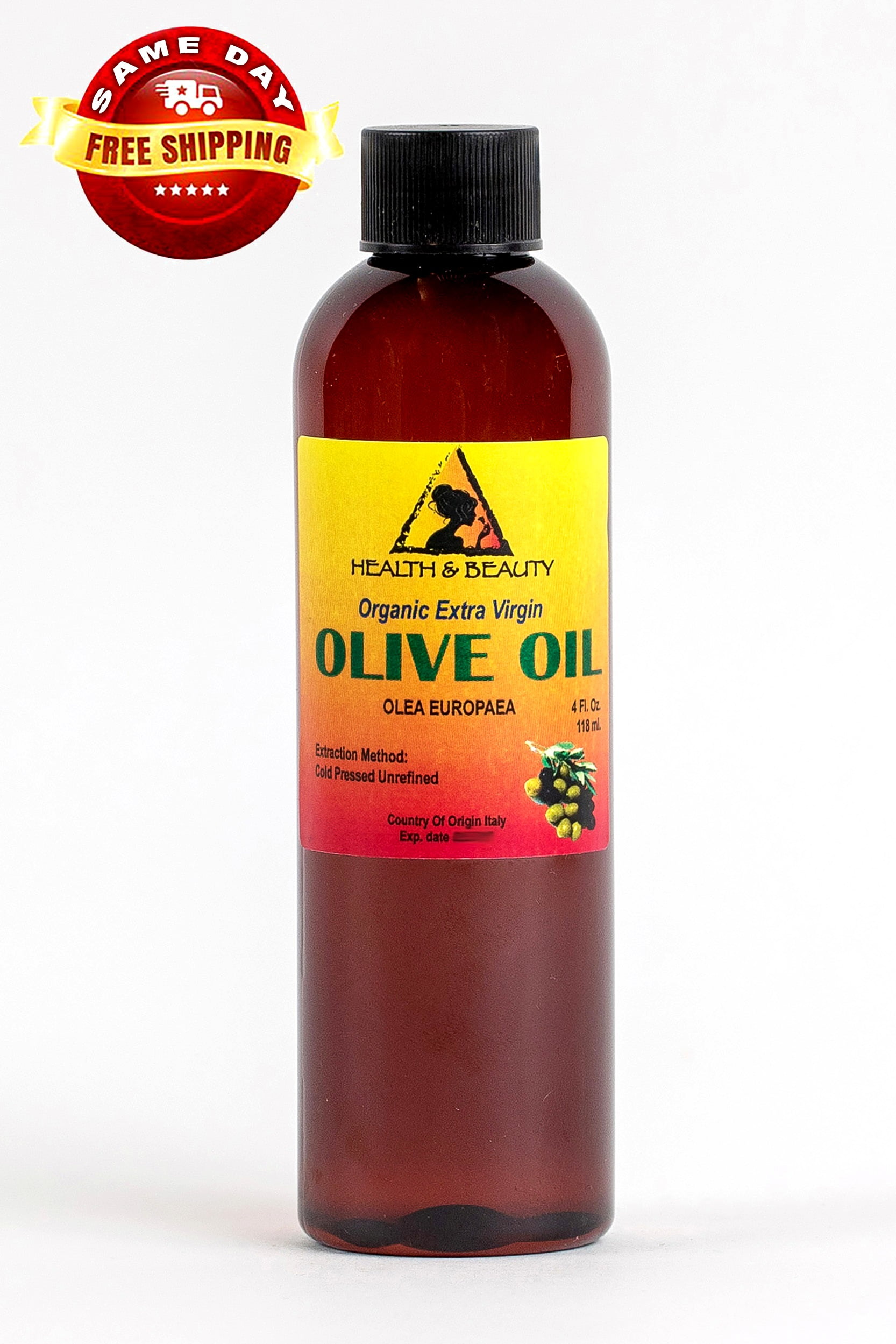 OLIVE OIL EXTRA VIRGIN ORGANIC UNREFINED RAW COLD PRESSED PREMIUM PURE 4 OZ