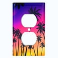 thumbnail image 2 of Metal Light Switch Plate Cover Colorful Beach Sunset Palm Trees BCH001, 2 of 14