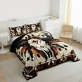 thumbnail image 3 of Manfei Teens Western Bull Skull 3 Pieces Queen Comforter Set,Lodge Cabin Farmhouse Ultra Soft Bedding Sets,Bohemian Theme Bedding Comforter Set Breathable,Ultra Soft Home Decor,Reversible, 3 of 8