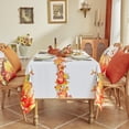 thumbnail image 2 of Thanksgiving Rectangle Tablecloth - Fall Harvest Pumpkins Maple Leaf Farmhouse Style Table Cloths, Washable Polyester Autumn Decorative Table Cover for Dining, Party, Holiday, 60 x 102 Inch, 2 of 6