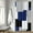 Navy Blue, variant on CAILDANL Blue Mens Shower Curtain Modern Bathroom Navy Blue Accessories Decor Black and Gray Shower Curtain Set with 12 Hooks 72x72 Inches