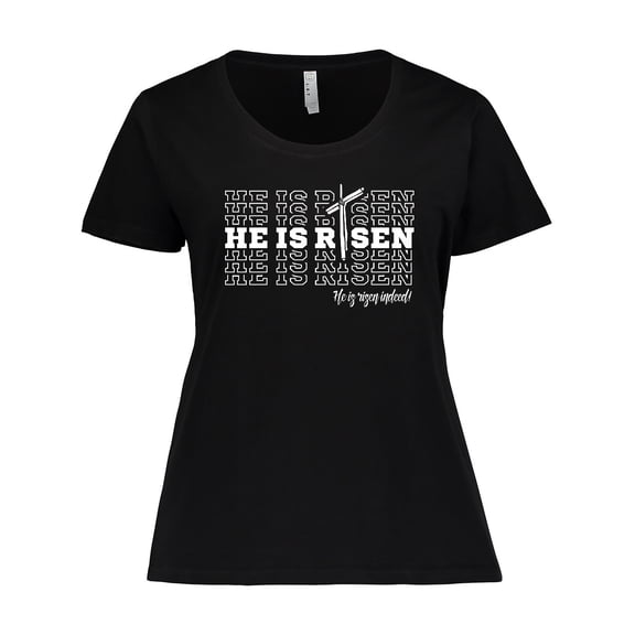 Inktastic He Is Risen Mirror Words Women's Plus Size T-Shirt