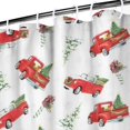 thumbnail image 3 of Red Christmas Truck Pattern Shower Curtain 36"x72" ,Bathroom Decorative Shower Curtains Set with 12 Hooks,Modern Waterproof Washable Shower Curtain, 3 of 6