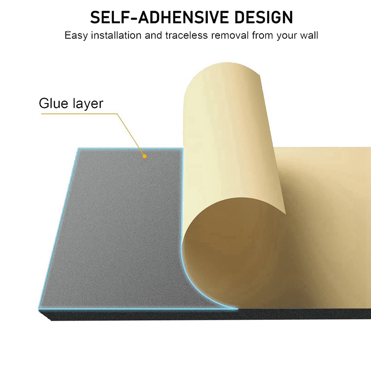 20Pack Sound Proof Panels for Walls,Self-Adhesive Acoustic Panels 12x12x0.4In for Recording Studio,Office,Home,B