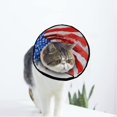 thumbnail image 1 of America Flag Soft Cat Dog Recovery Collar Adjustable Cat Cone Wound Healing Protective After Surgery for Puppy, 1 of 7