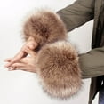 thumbnail image 4 of WELOIJEVBE Arm Warmers Winter Women's Leopard Print Wrist Winter Furry Bands Arm Warmer, 4 of 4
