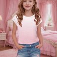 thumbnail image 2 of Summer Clearance Holiday Deals 2025! QTOCIO Toddler Girl Clothes, Summer Girls Shirts, Printed Fashion Children's Round Neck Short Sleeve School Blouse Printed T-shirt Shirt, Pink, 9 Years, 2 of 7