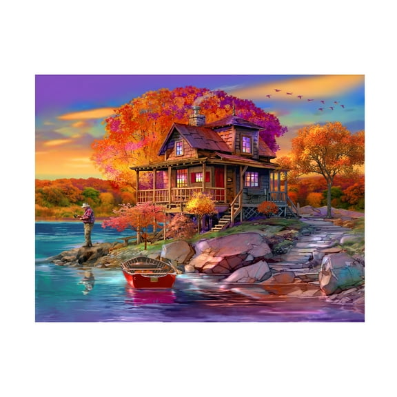 Canvas Wall Art - Bigelow Illustrations 'The Simple Life' Wall Art for Living Room, Bedroom, or Office Décor by Trademark Fine Art - 19 x 14 Inches