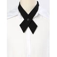 thumbnail image 3 of Corbata Para Abrir Pulse El Botón Patrón Puro Pre-Corbata Nailon Para Mujer Negro Talla única, 3 of 6