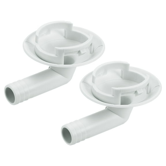 Uxcell Air Conditioner Drain Hose Connector 40mm Tube Elbow Fitting Replacement Part Accessories, Beige 2 Pack