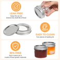 thumbnail image 3 of Frasco de vidrio Mason Jars ComSaf, pequeño, 120 ml, 24 unidades, con tapas, 3 of 8