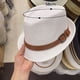thumbnail image 2 of Sombrero de 56-58 cm de circunferencia para hombres y mujeres, sombrero de copa con cinturón, sombrero de ala corta, sombrero de jazz de verano, sombrero de paja con protección solar, 2 of 5