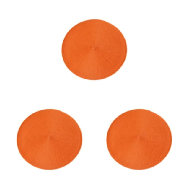Decodeary Sturdy And Durable Table Mats For Stable And Secure Meal Modern Simple orange 3Set