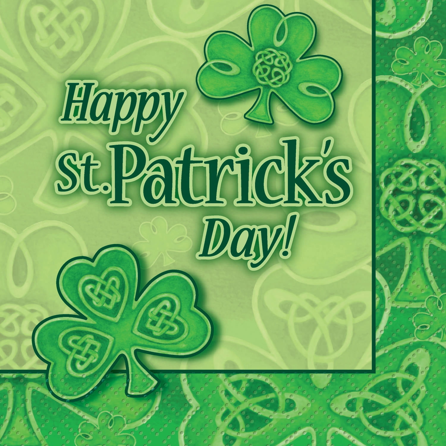 Clover St. Patrick's Day Beverage Napkins, 24ct by Unique Industries