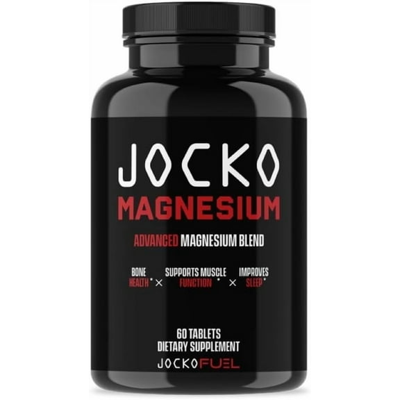 Jocko Fuel Magnesium Complex Supplement - Magnesium Glycinate, Citrate, & Taurate, 30-Day Supply