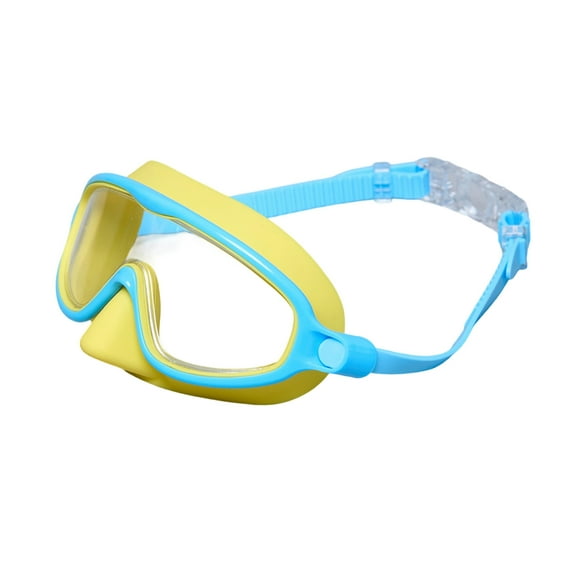 Hyasfey Swim Goggles for Kids Adults No Leaking Anti-Fog Diving Face Guard with Nose Cover Anti-UV Wide View Swimming Goggles