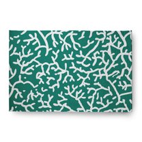 4' x 6' Simply Daisy Seaweed Beach Style Chenille Area Rug, Kelly Green