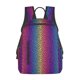 thumbnail image 1 of Balery Leopard Neon Rainbow Gradient Mochila ligera para hombre y mujer: duradera e impermeable, ideal para la escuela, el trabajo, viajes y uso diario., 1 of 7