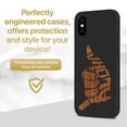 thumbnail image 2 of Case Yard Wooden Case for iPhone-X Soft TPU Silicone cover Slim Fit Shockproof Wood Protective Phone Cover for Girls Boys Men and Women Supports Wireless Charging Aloha Hand Sign Design, 2 of 7