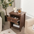 thumbnail image 2 of Costway Nightstand Bedside Table with Drawer & Open Shelf for Living Room Bedroom Walnut, 2 of 10