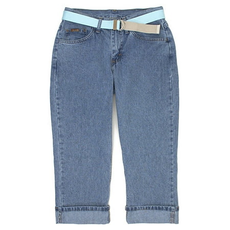 Riders - Women's Belted Cuffed Denim Capri