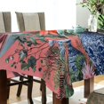thumbnail image 5 of Yayeee Tablecloths 54" x 54" Rectangle Wrinkle Resistant Party Table Cover, Orange Vibrant Flowers, 5 of 8