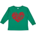 thumbnail image 3 of Inktastic All You Need is Love Red Heart Shape Boys or Girls Long Sleeve Toddler T-Shirt, 3 of 5