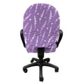 thumbnail image 3 of Floral Office Chair Slipcover, Romantic Lavender and Butterflies Pattern Aromatic Herbs Wildflowers Concept, Protective Stretch Decorative Fabric Cover, Standard Size, Violet and White, by Ambesonne, 3 of 5