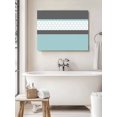 thumbnail image 4 of Canvas Print Wall Art Abstract Teal Grey Stripes Moroccan Geometric Modern Retro Framed Canvas Art Wall Decor Pictures Painting Morden Artwork for Living Room Bedroom, Ready to Hang - 12"x16", 4 of 4