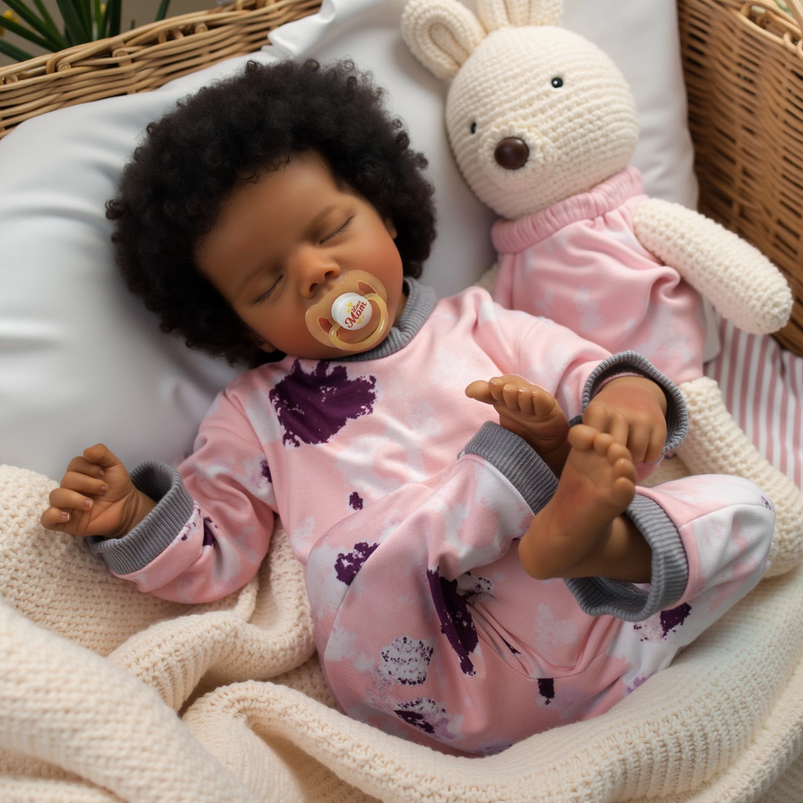 RSG 17 inch Reborn Baby Dolls Newborn Baby Dolls Soft Cloth Body Real Lifelike Doll with Gift Box for Kids Age 3+