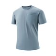 thumbnail image 2 of ZRGHAOYLQ Mesh Breathable Shirts for Men Plus Size Short Sleeve Shirts Men's Crewneck Sports T Shirts with Pockets Lightweight Quick Dry Workout Shirt Moisture Wicking Athletic Tees, 2 of 9