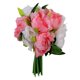 thumbnail image 1 of Ramo de simulación de flor de peonía artificial de 10 cabezas, fiesta de boda, decoración floral para el hogar, flor falsa, blanco rosa Advancent HA7016-01B, 1 of 6