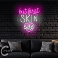 thumbnail image 2 of C-CRAFT But First Skin Care Neon Sign Led Light Up 27 inch for Beauty Salon Wall Art Decor, 2 of 5