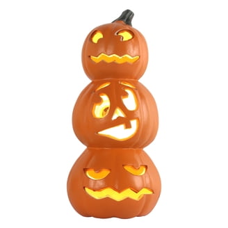 Skeleton Blow Mold Pumpkin Stand Halloween Decor 10 in Tall Indoor