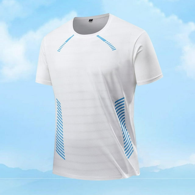 Tops para hombre, blusas y camisas de manga corta con cuello redondo para hombre, blusas casuales deportivas holgadas de manga corta con cuello redondo para hombre, blusas de poliéster para hombre
