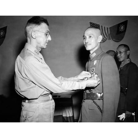Military Merit Medal Lt General Joseph W Stillwell Gives General Chiang Kai-Shek The Legion Of Merit Medal History ()