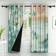 thumbnail image 2 of LFEEY Blackout Curtains, Bamboo Ink Print Curtain for Kitchen Bedroom, 42x63 inches, 2 Panels, 2 of 4