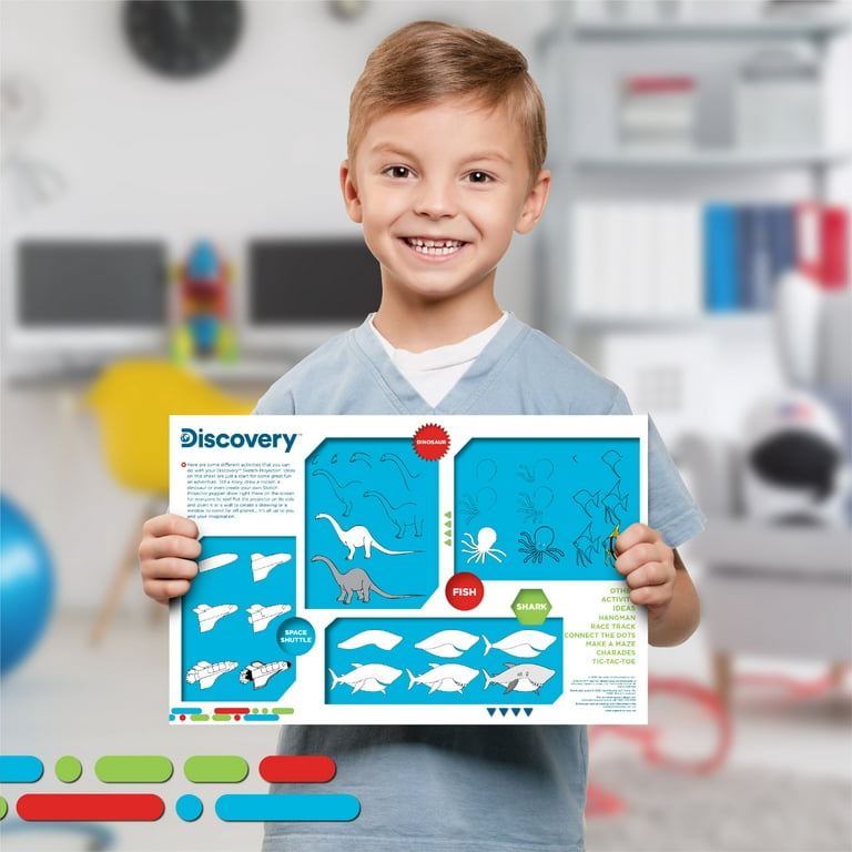  Discovery Kids Art Projector with Six Dry Erase Markers and 10  Reusable Drawing Discs, Draw on Reusable Transparent Sheets, Magnify and  Project Art onto Ceilings, Walls, and More : Toys 
