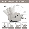 thumbnail image 3 of Leumius Power Lift Recliner Chair with Massage and Heat for Elderly,Heavy Duty Electric Reclining Chair with Side Pockets,USB Charge Port for Living Room,Beige+Chenille, 3 of 8