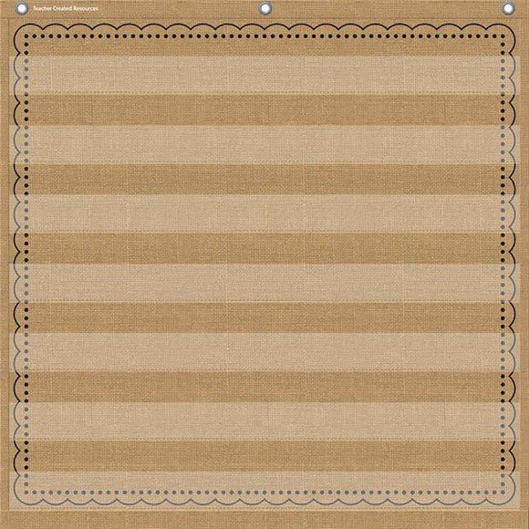 7 Pocket Chart, Burlap - 28 x 28 in.