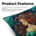 thumbnail image 2 of Mermaid Luxurious Velvet Throw Covers Pillow Inserts - Set of 2 Throw Pillows with Unique Patterns - 16x16, 18x18, 20x20 Inches for Home Decor and Gifts, 2 of 6